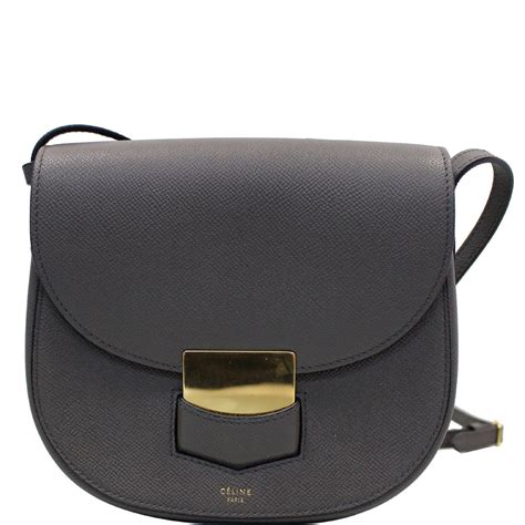 celine trotteur|Compact Trotteur bag in grained calfskin .